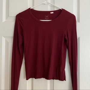 Pacsun ribbed cropped top (lettuce trim)